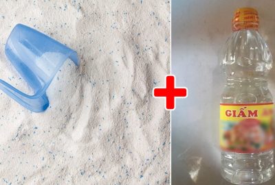 Cho một ít giấm trắng vào bột giặt: Có tác dụng rất mạnh, ai biết cũng muốn học làm theo